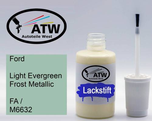 Ford, Light Evergreen Frost Metallic, FA / M6632: 20ml Lackstift, von ATW Autoteile West.